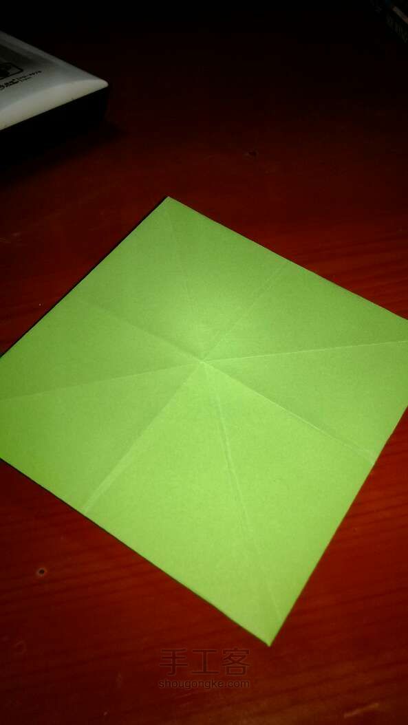一张纸也可以折出四叶草折纸ＤＩＹ 第4步