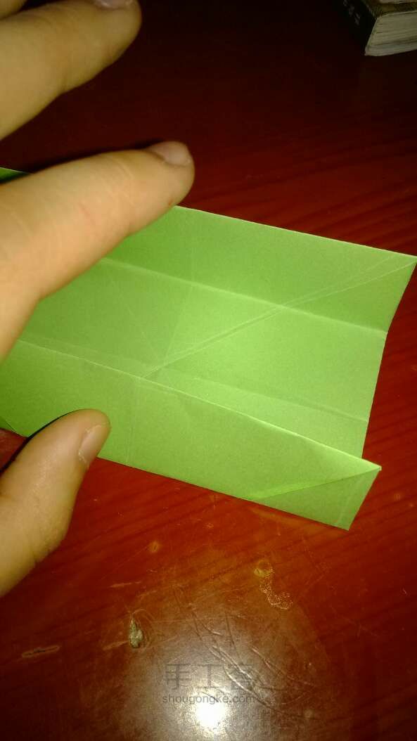 一张纸也可以折出四叶草折纸ＤＩＹ 第5步