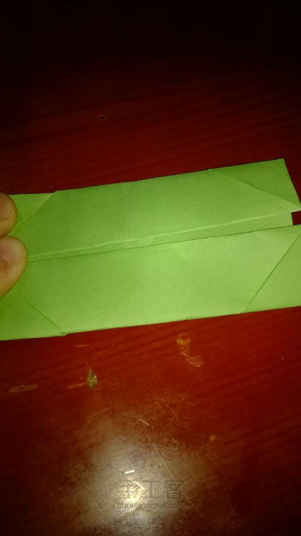 一张纸也可以折出四叶草折纸ＤＩＹ 第6步
