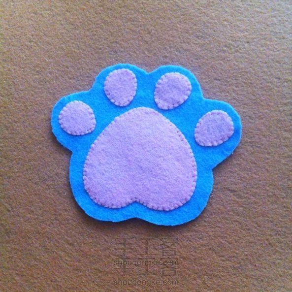 不织布小脚丫挂件制作