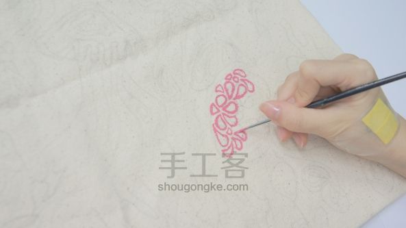 手绘海底世界环保袋手工制作 第3步