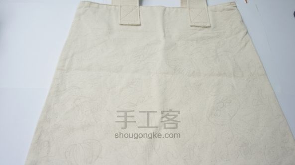 手绘海底世界环保袋手工制作 第2步