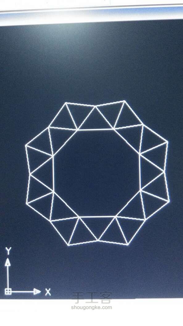 [实拍]折纸钻石——图纸重制过程 第10步