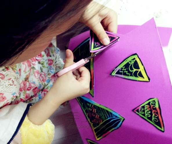 【亲子手工】粽子节应个景 手工教程 第6步
