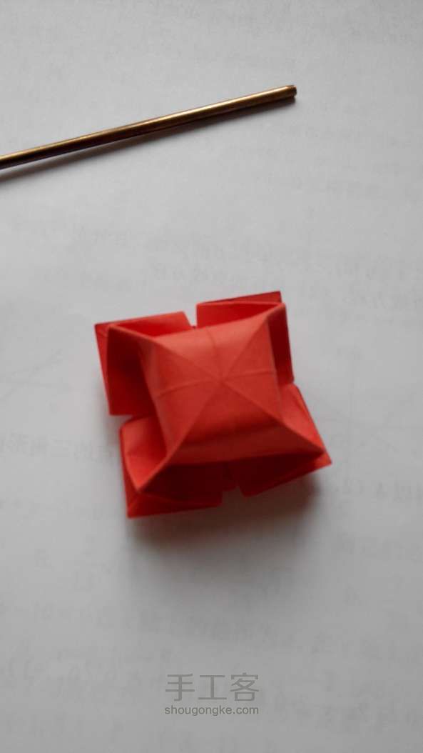 超级简单的小纸篮折纸教程 第16步