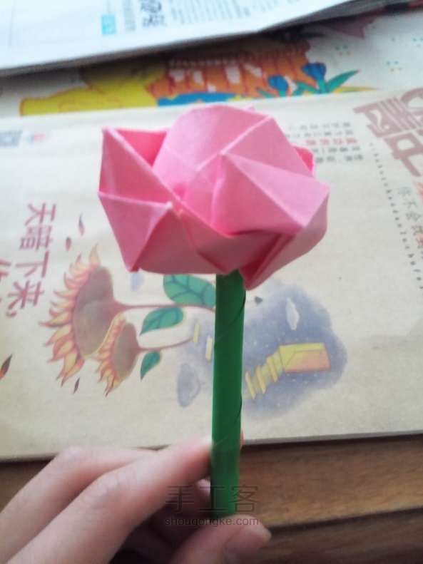 折纸教程玫瑰 第2步