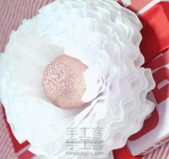 白色花朵礼盒装饰教程