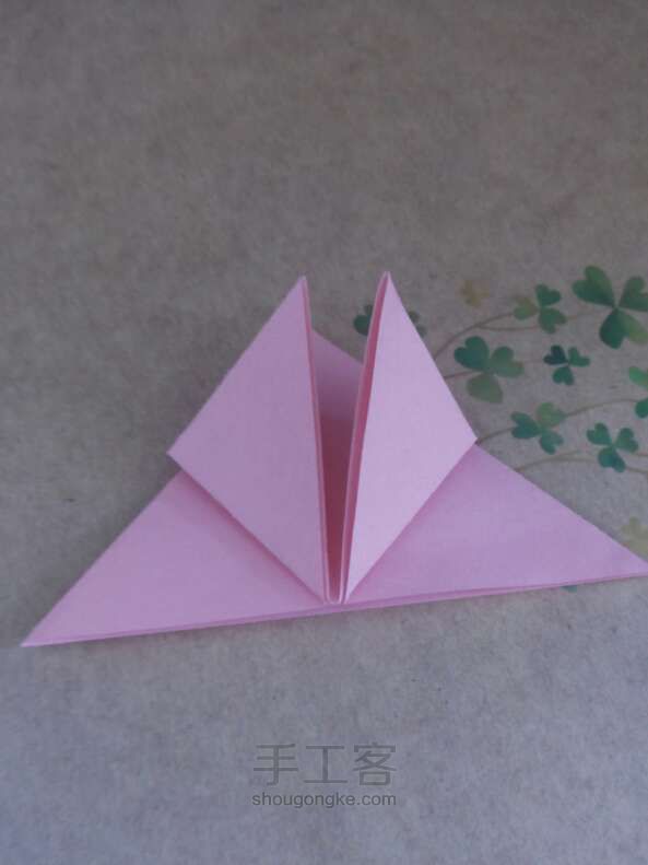 有爱又简单的蝴蝶折纸教程 第4步