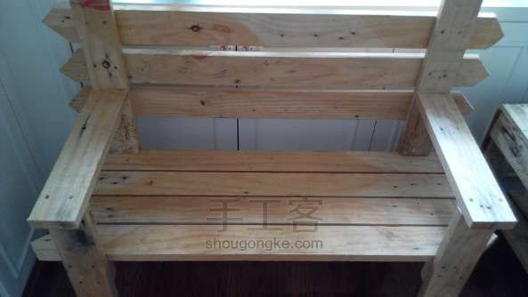 理想木器第二季：废木板打造入户花园小排椅小方几 第7步