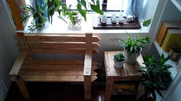 理想木器第二季：废木板打造入户花园小排椅小方几 第12步