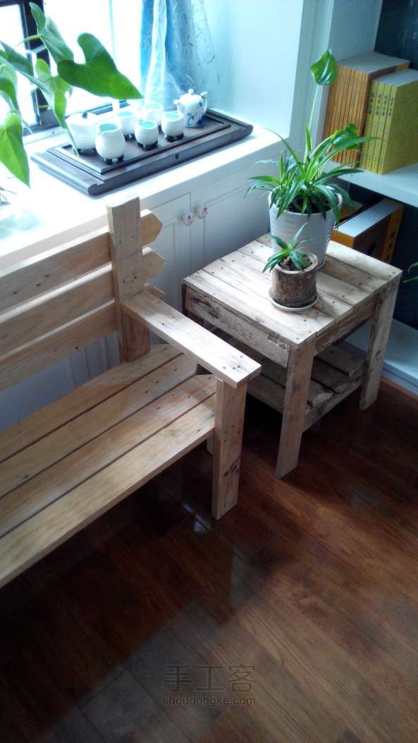 理想木器第二季：废木板打造入户花园小排椅小方几 第13步