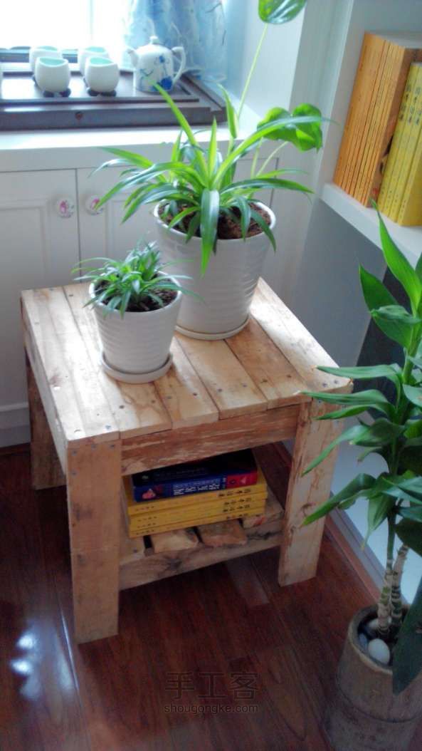 理想木器第二季：废木板打造入户花园小排椅小方几 第18步