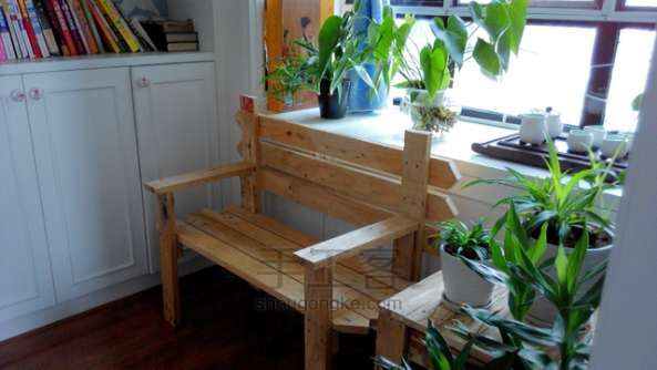理想木器第二季：废木板打造入户花园小排椅小方几 第16步