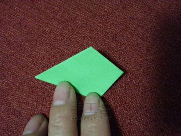 纸飞机基本零件详细教程——筝形，机头折纸 第11步
