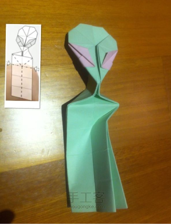 折纸外星人 手工制作教程 第22步