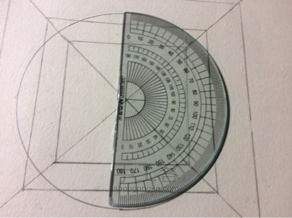 教你用直线和圆画一张几何涂鸦 第3步