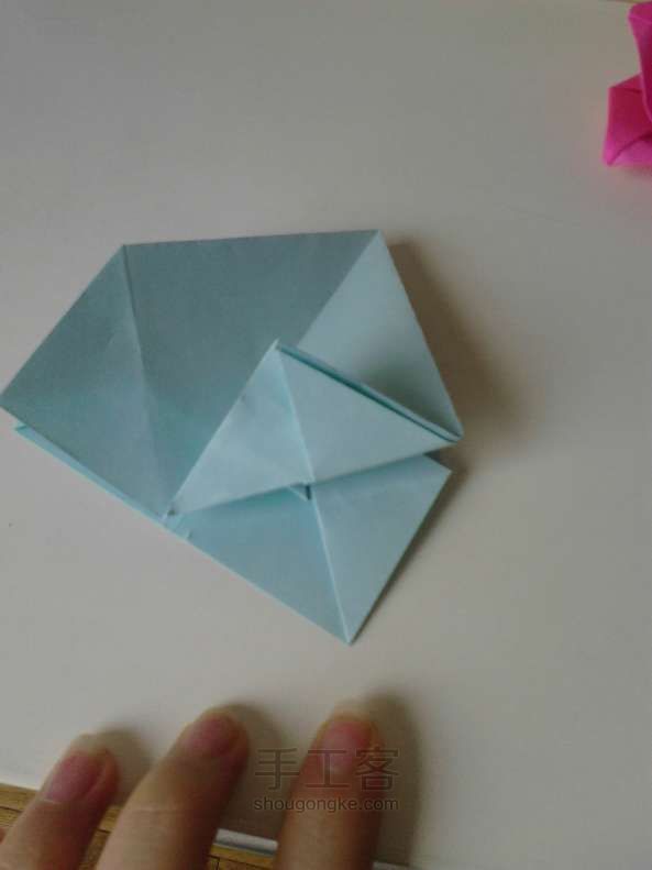 钻石玫瑰折纸教程 第12步