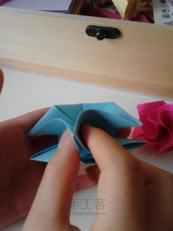 钻石玫瑰折纸教程 第20步