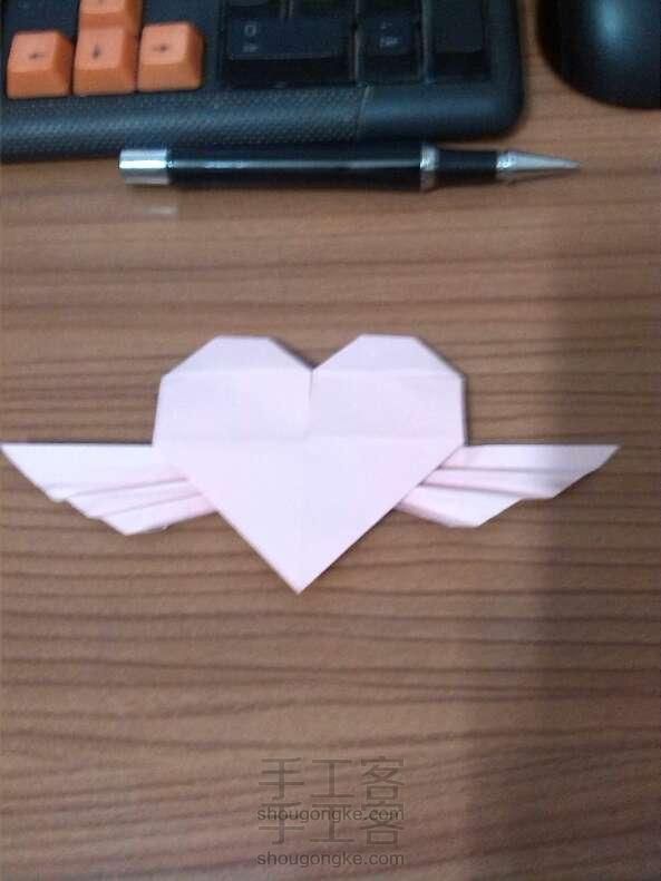 带翅膀的爱心 折纸教程