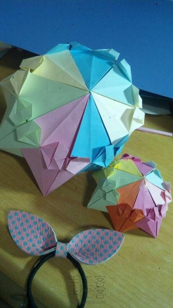 花纸伞折纸教程