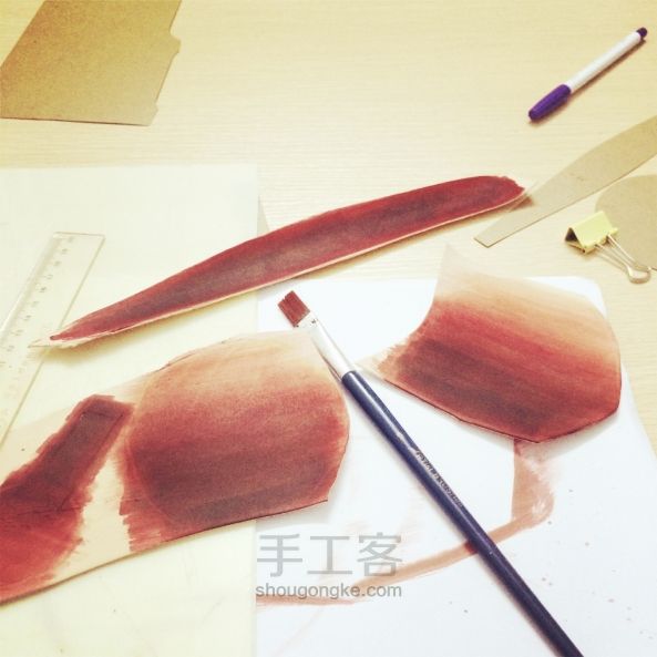 公鸡零钱包（硬币收纳，依旧是植鞣革渐变）制作方法 第1步
