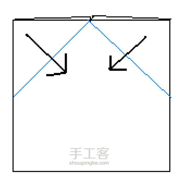 纸青蛙折法 第3步