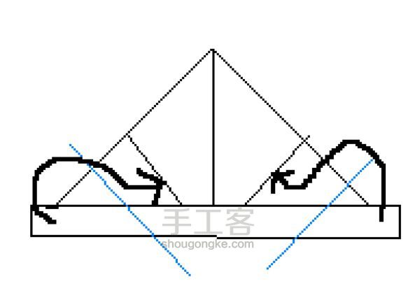 纸青蛙折法 第5步