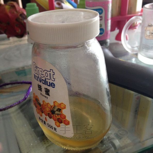 蜂蜜瓶子旧物改造教程 第2步