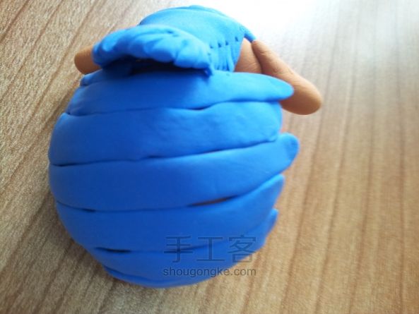 超轻粘土--超萌版2014世界杯吉祥物“福来哥” 第6步
