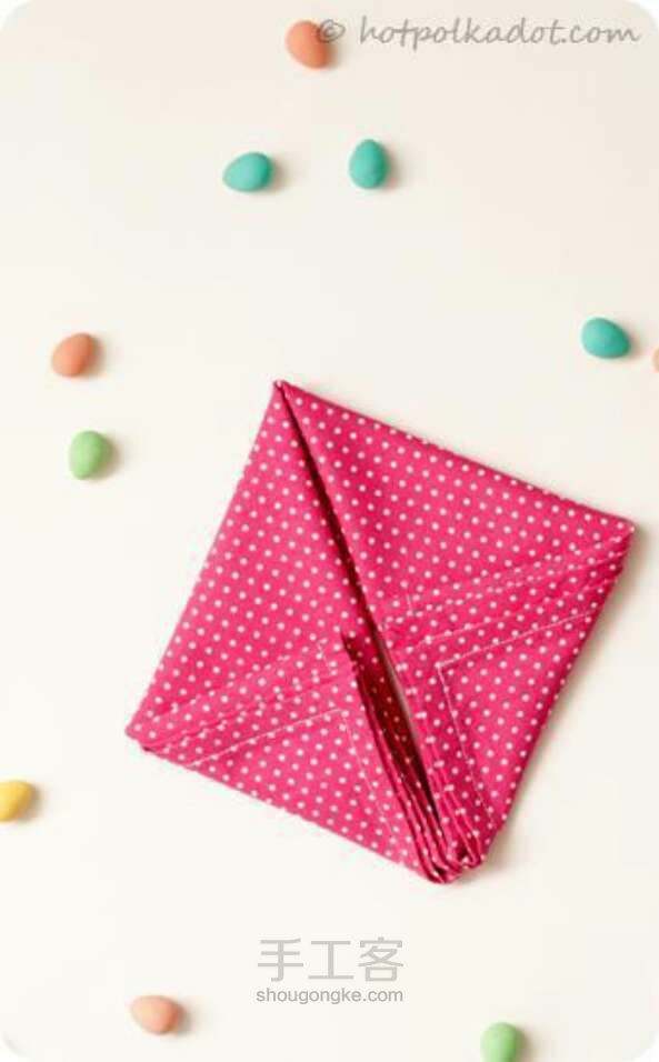 用餐巾叠兔纸（萌）(≧▽≦) 第3步