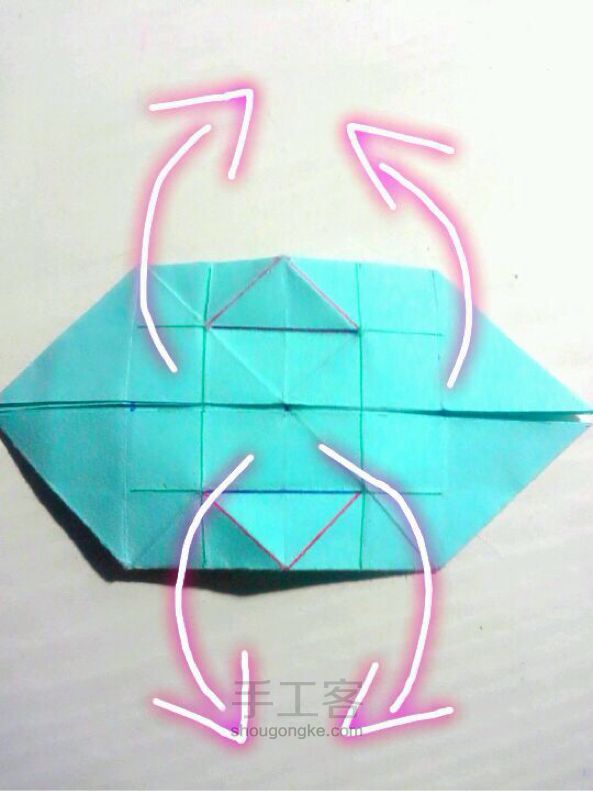 美腻的蝴蝶～立体的折纸哦 第12步