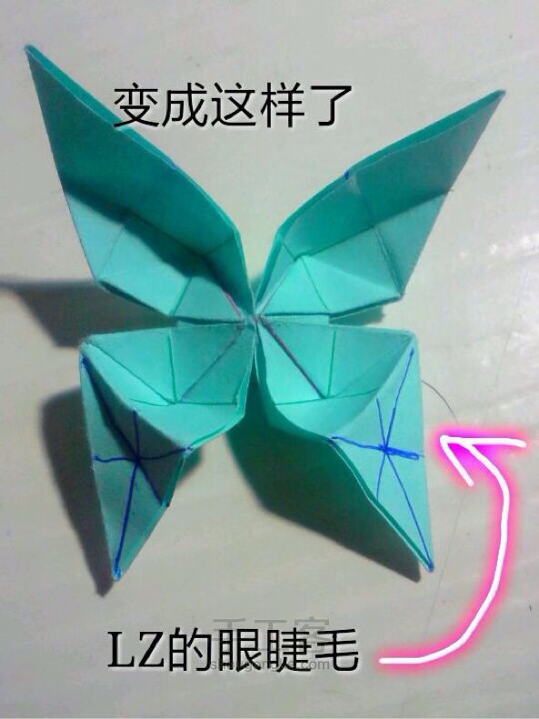 美腻的蝴蝶～立体的折纸哦 第24步
