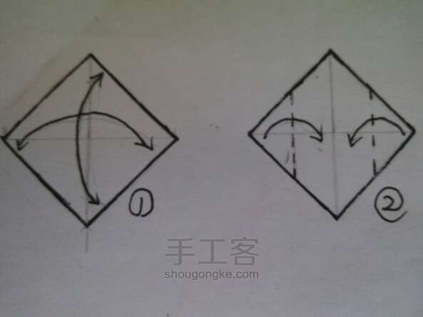 折纸 爱心小熊 第2步