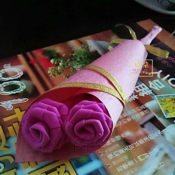 塑棉玫瑰花 第15步