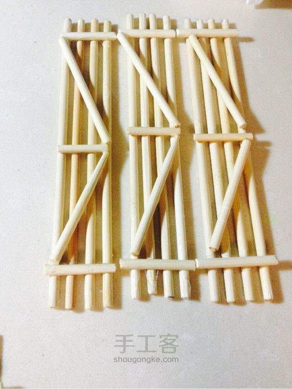 一次性筷子大花架 第3步