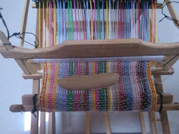 竹制 小型织布机【真的能织布】 第16步