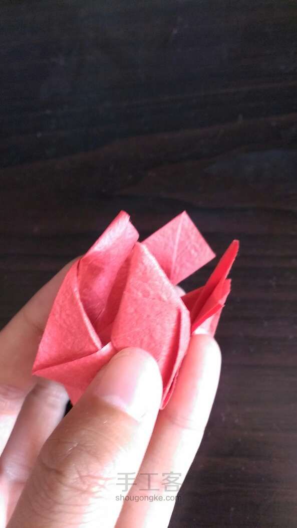 川崎玫瑰折纸教程 第17步