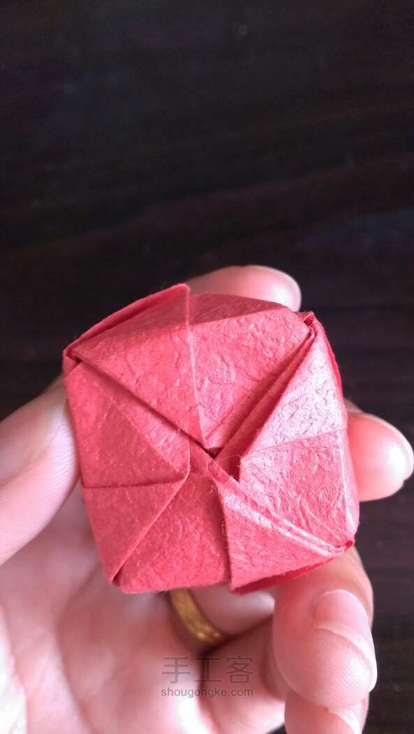 川崎玫瑰折纸教程 第20步