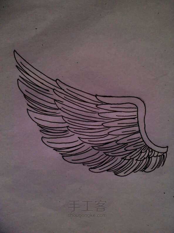 教你画一个简单的天使翅膀 第8步