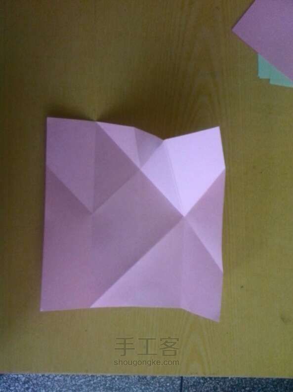 魔方玫瑰折纸教程 第11步