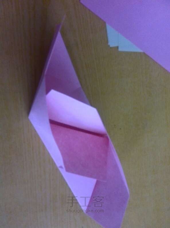 魔方玫瑰折纸教程 第13步