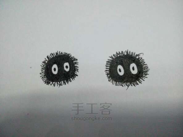 『R』教你画可爱纹身 之 千与千寻/龙猫小煤灰 纹身图样 第1步