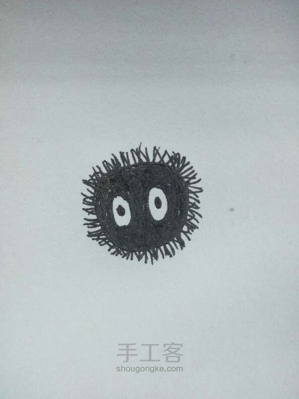 『R』教你画可爱纹身 之 千与千寻/龙猫小煤灰 纹身图样 第7步