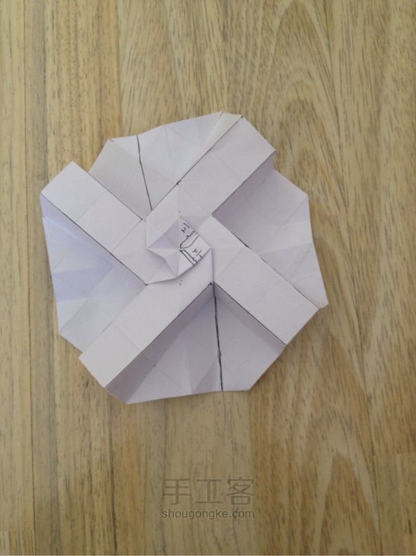 川崎玫瑰手工折纸 第12步