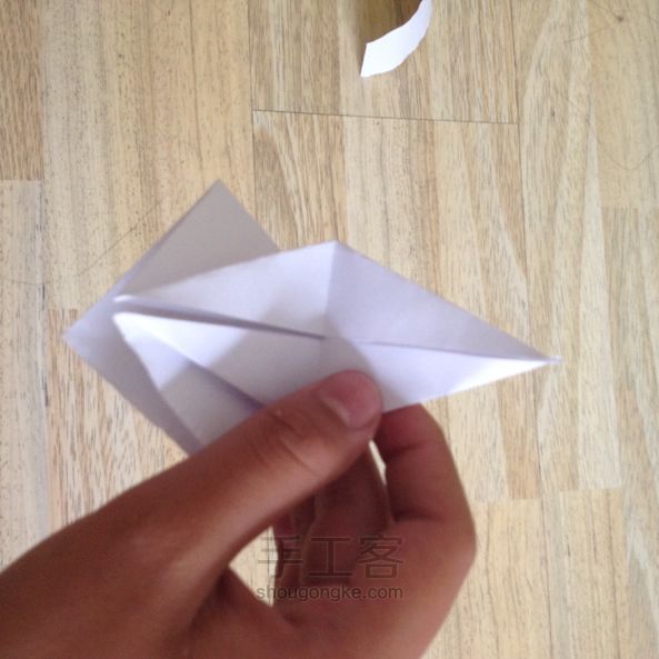 纸鹤手工折纸 第9步