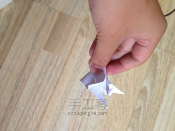 纸鹤手工折纸 第14步