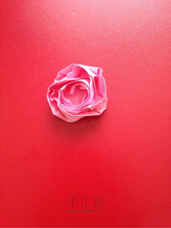 玫瑰花手工折纸 第18步