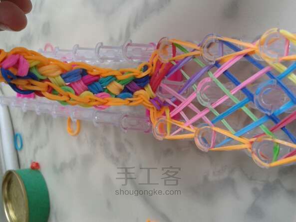 彩虹织机手链制作教程 第38步