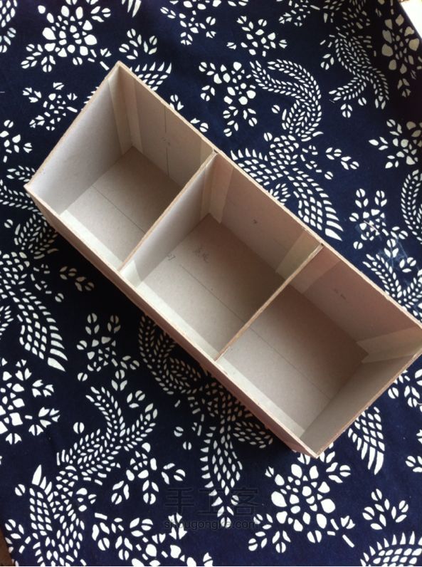 盒布在一起 5⃣️ 三格收纳盒 第2步