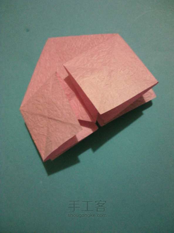 纸折爱心 折纸教程 第4步